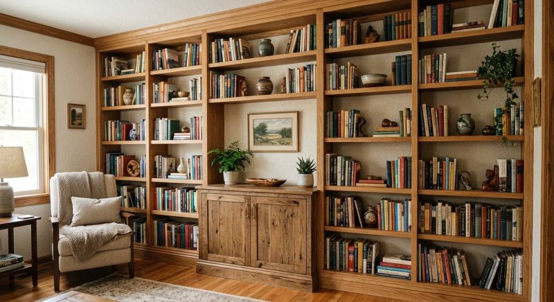 Built In Bookcase Installation in Woodbridge, VA