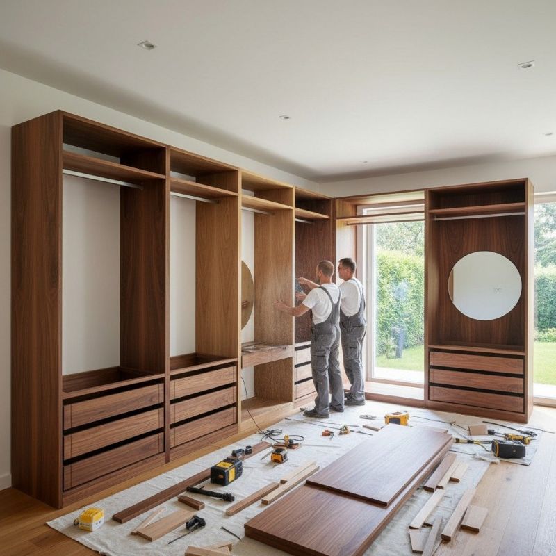 Custom Bookcase Installation in Durham, NC