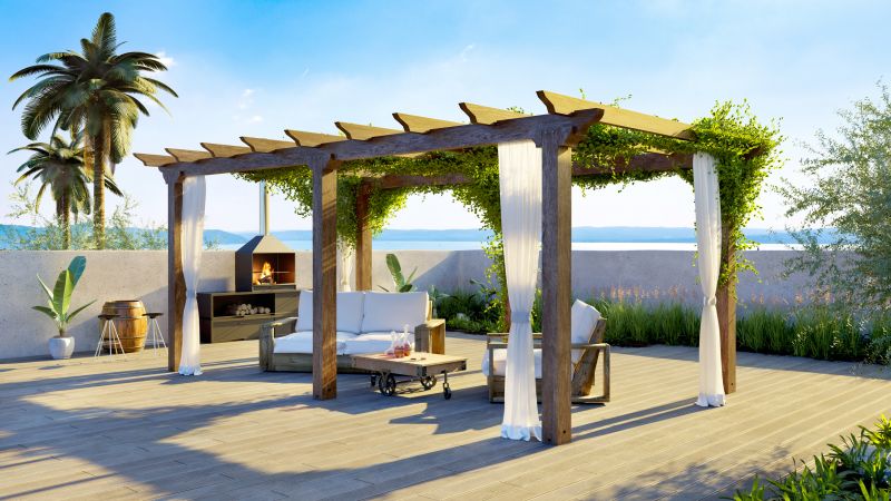 Pergola with Climbing Plants